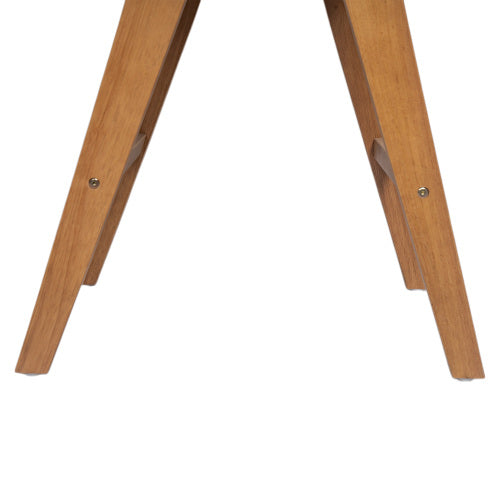 27inch Height, Cream Woven Cane Plastic Backrest Bar Stool - Foam-Padded Fabric Seat & Durable Rubberwood Frame