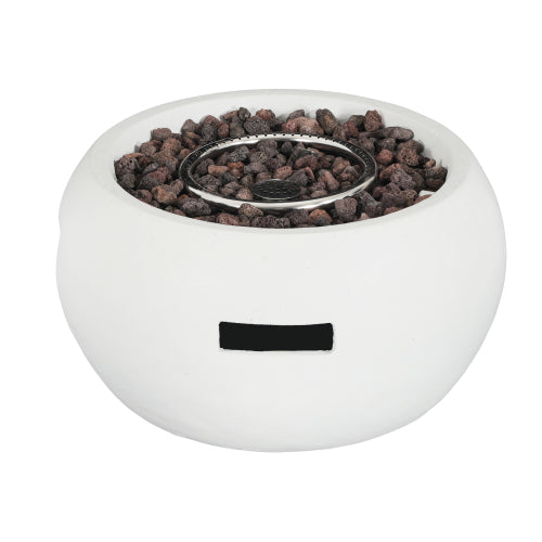 Patio MGO Propane Fire Pit, 40, 000BTU, White (Tank Cover Not Provided)