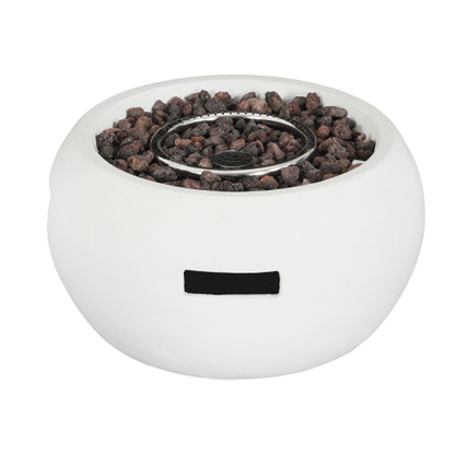 Patio MGO Propane Fire Pit, 40, 000BTU, White (Tank Cover Not Provided)