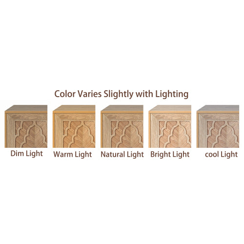 Natural Wood Carved Flower Door Large Storage Cabinet Metal Handle Household Multi-Scene Practical Sideboard Cabinet