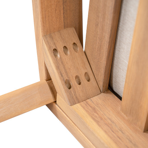 Mallorca Acacia Wood Club Chair With Seat Cushion, Set of 1