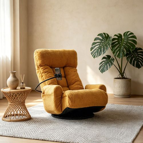 5-Angle Adjustable 360 degree  Rotatable Leisure Sofa Chair with Phone Holder