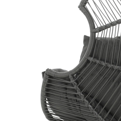 Palos Outdoor Wicker Glider Chair - Dark Gray