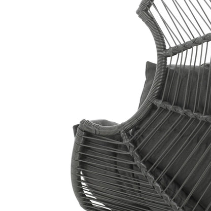 Palos Outdoor Wicker Glider Chair - Dark Gray