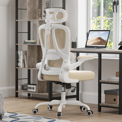 Ergonomic Office Chair, Desk Chair with Headrest and Lumbar Support, High Back Swivel Home Office Chair with Headrest for Home Office Bedroom, Gifts