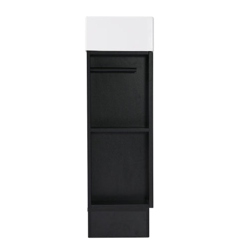 18.6" Bathroom Vanity with Sink, Bathroom Vanity Cabinet with Two-tier Shelf, Left or Right Orientation, Black (WF308491 New Color)