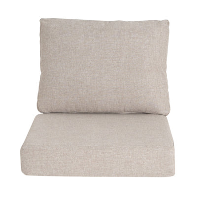 Noah Outdoor Club Chair Cushion Set, Seat Cushion and Back Cushion, Beige