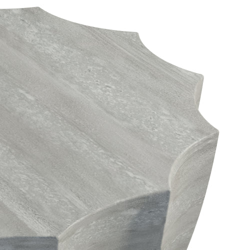 35.43" Modern Outdoor and Indoor Waterproof Coffee Table, Durable MgO Cement Design, Suitable for Terraces, Gardens, Backyards and Living Rooms (Marble white)