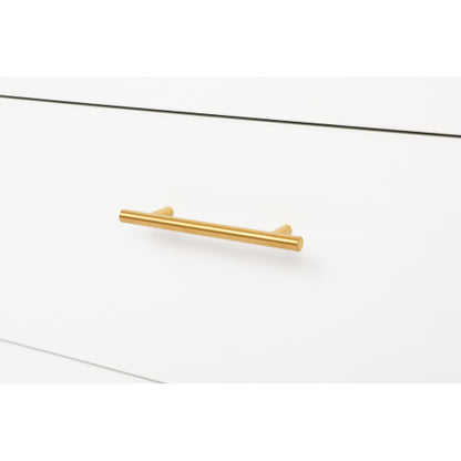 White 5-Drawer Dresser with handles – Modern Storage Cabinet