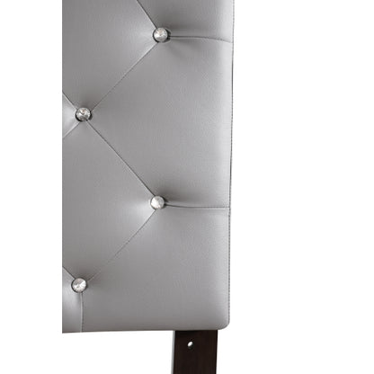 Casual Light Grey Upholstered Headboard King Size