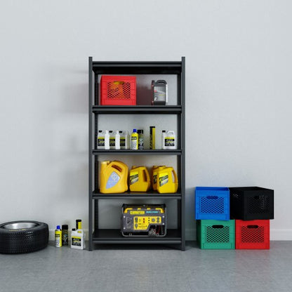 63" H Adjustable Storage Rack, Adjustable Shelves, 2000LBS Five-Tier Shelving Unit, Scratch-Resistant And Wear-Resistant Panels