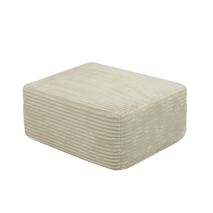 Beige Plush Casual Modern Ottoman, Stylish Practical Soft Padded Multifunctional Home Footrest Stool
