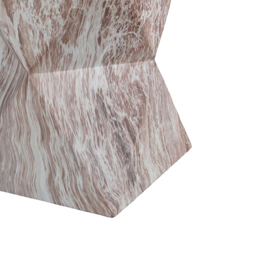 Cement Outdoor End Tables for Patio, GardenAccent Table Faux Terrazzo Accent Table, Modern Small Round Side Tablefor Outside, Tree Stump Garden Stool DrumTable indoor and Outdoor