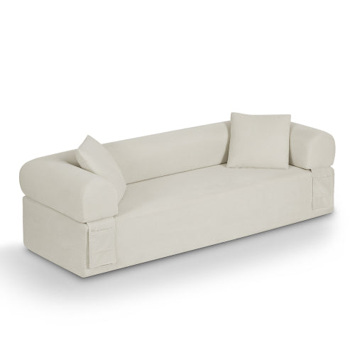 3-Seater Boneless Corduroy Sofa, No Assembly for Small Spaces