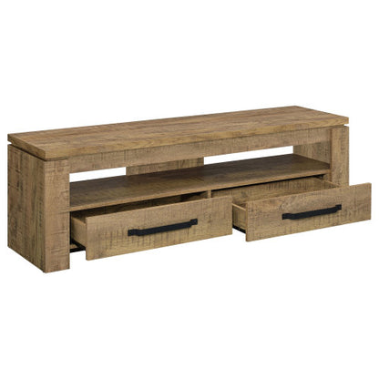 Mango 59 inch TV Stand with 2 Drawers and Open Storage Shelf