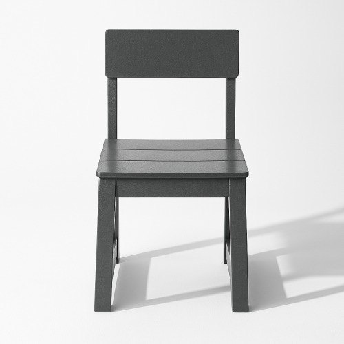 2-Pack Grey HDPE outdoor & garden backres Modernist Designt chairs