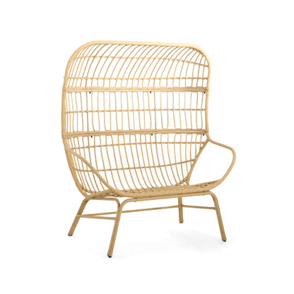 Palos Outdoor Wicker Loveseat - Light Brown