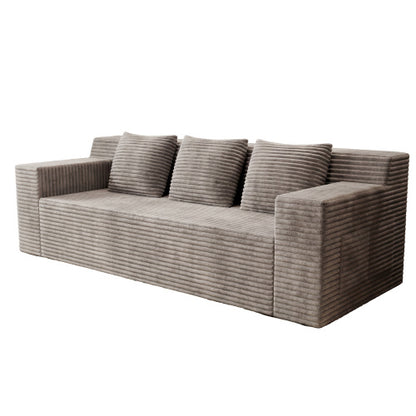 71 inch  Corduroy L-Shaped Modular 3-Seater Sofa, No Assembly Required