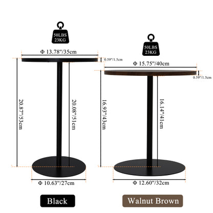 2-Piece Nesting Round Tables, Concentric Circle Top