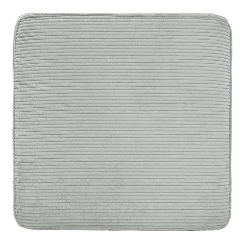 Upholstered Square Ottoman, Light Blue