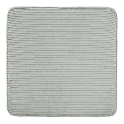 Upholstered Square Ottoman, Light Blue