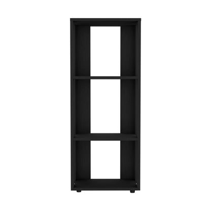 Eco 39inch  Tall Four-Tier Bookcase Storage Cabinet, Black