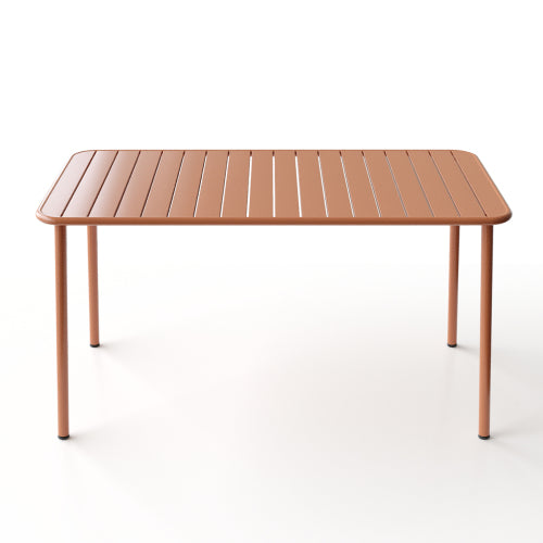 Sella long table outdoor (red)dining table villa courtyard balcony table outdoor leisure table simple garden waterproof table