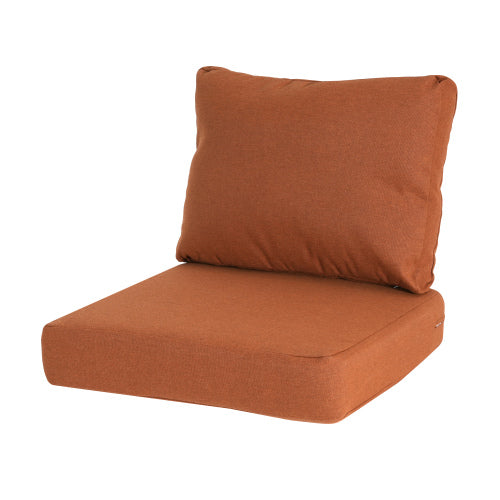 Noah Outdoor Club Chair Cushion Set, Seat Cushion and Back Cushion, Orange
