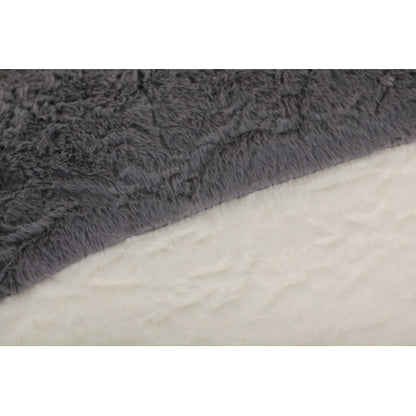 Black-White-Grey Multicolor Faux-Fur Oversized Bean Bag Chair