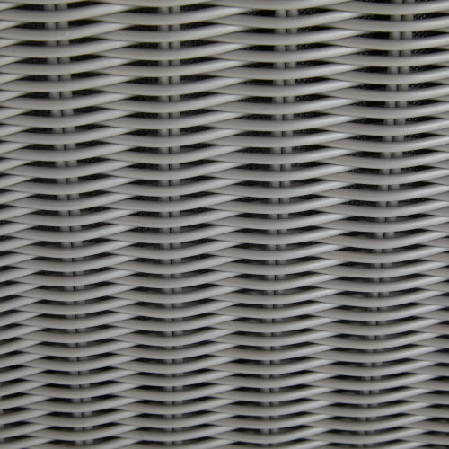 [Set of 2] Gray Aluminum Lounge Chair with Sleek Rope Accents and Comfortable Cushions, Perfect for Modern Outdoor and Indoor Spaces