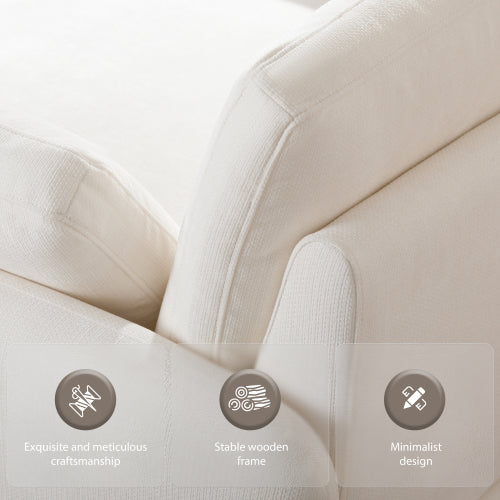 50*43 inch  Oversized Chenille Wide-Deep Single Accent Armchair with Pillows