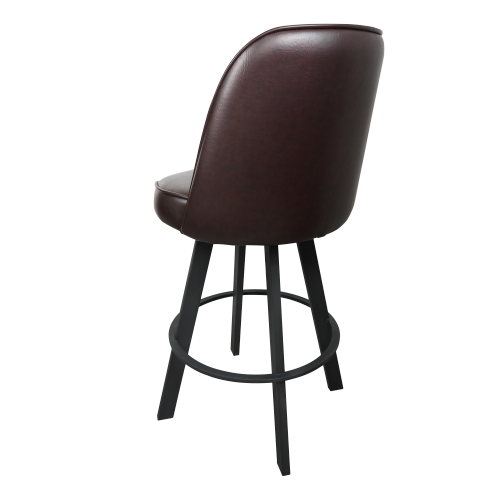 2 PACK Commercial Uphostered Swivel Bucket Seat Bar Stool with Metal Frame Restaurant and Cafe Bar Seating--assembly required