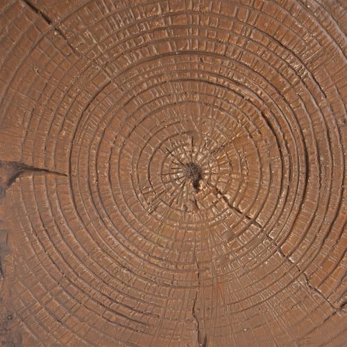 Amira Outdoor And Indoor Stump Shape MGO Side Table, Brown Finish