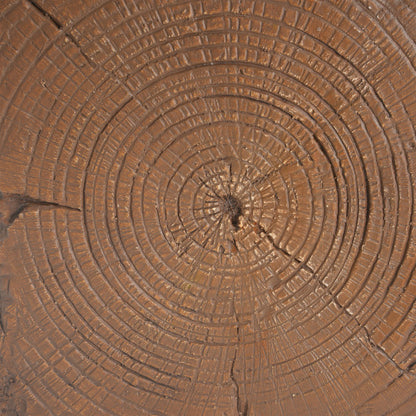 Amira Outdoor And Indoor Stump Shape MGO Side Table, Brown Finish