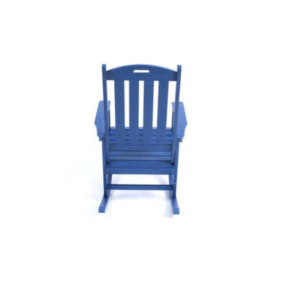 Rocking chair navy blue color, suitable for all seasons: Outdoor lounge chair, made of sturdy HIPS material