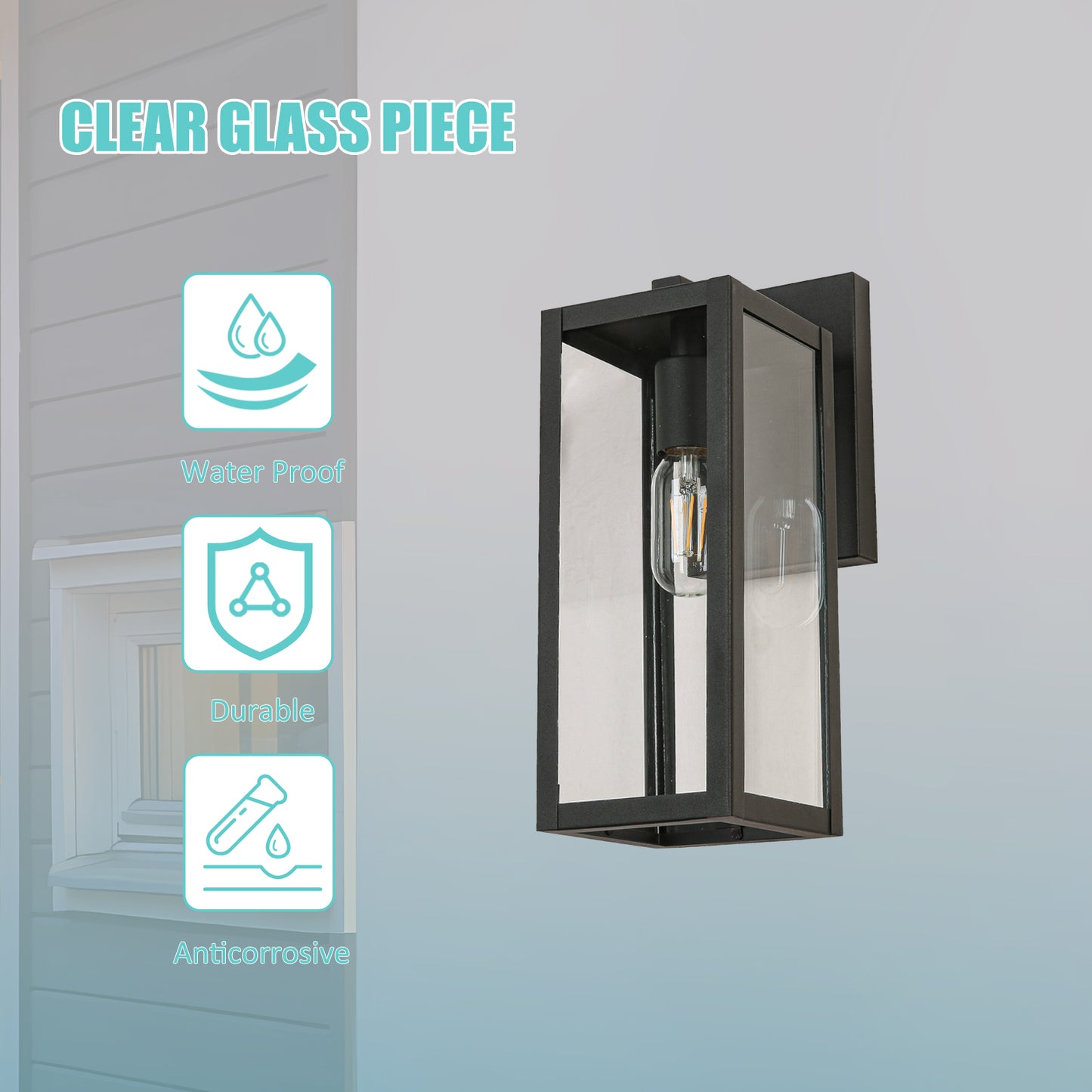 Wall Sconces 1-Light 13.75-in H Matte Black Dark Sky LED Outdoor Wall Light