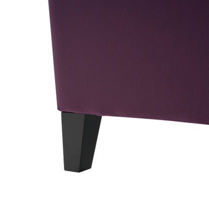 51 Inch Tufted Storage Ottoman Bench, Contemporary Diamond Stitch Upholstered Footstool with Soft Close Pressure Hinges