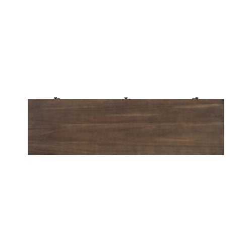 Dark Brown Storage Cabinet with 7 Drawers and 2 Doors