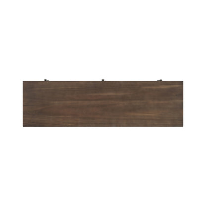 Dark Brown Storage Cabinet with 7 Drawers and 2 Doors