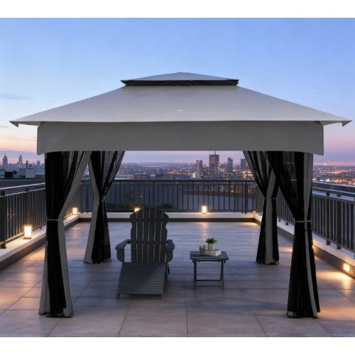 Easy to Setup Foldable Gazebo,Outdoor Patio Pop Up Canopy Gazebo Shelter with Zipper Netting,Carry Bag