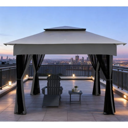 Easy to Setup Foldable Gazebo,Outdoor Patio Pop Up Canopy Gazebo Shelter with Zipper Netting,Carry Bag