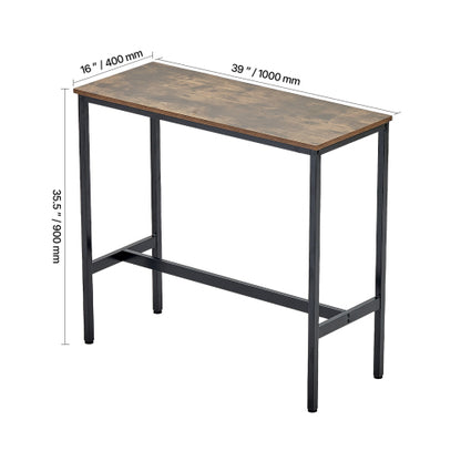 Bar Table Height Pub Table Cocktail Coffee Counter Kitchen Dining 39x16x35.5 in