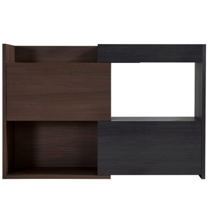 32.5 inch-58.8 inchW 40 inchH Multifuctional Storage Cabinet, Buffet Sideboard Cabinet with Drawer, Corner Cabinet for 44 inchH Window decor, Livingroom, Hallway, Entryway, Kitchen & Office  - Black & Walnut