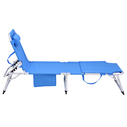 3-in-1 Heavy Duty Tanning Chair with Face Hole Adjustable 5-Position Folding Chaise Lounge Chairs for Outside Portable Lay Flat Beach Lounge Chair for Outdoor