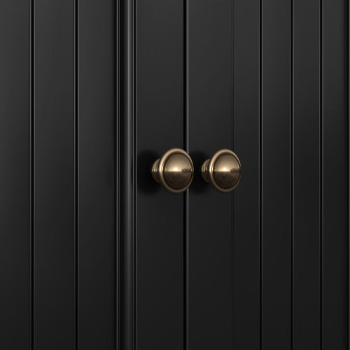 20" Bathroom Vanity with Sink, Bathroom Cabinet with Two Doors, Magnetic Door Stopper and Adiustable Foot Pads, A Drawer, Black