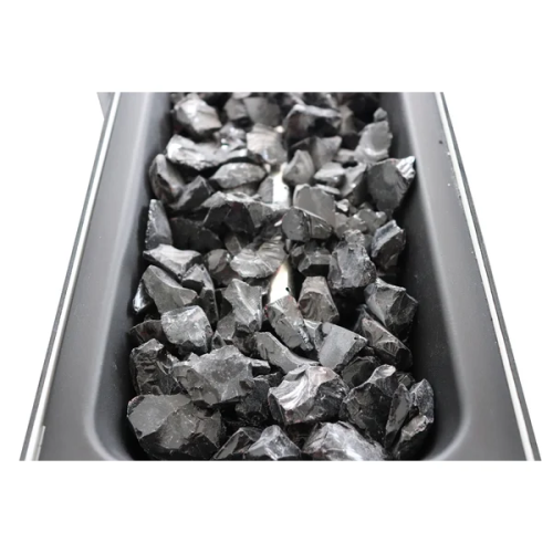 43" Rectangular Fire Pit with Smoked Glass and Metal Frame