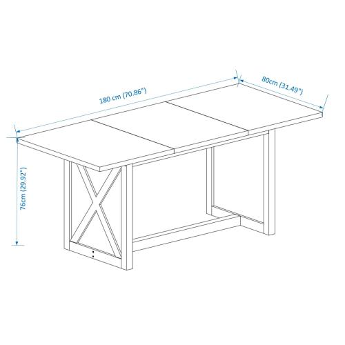 70.87inch Farmhouse Dining Table for 6-8, Rustic Rectangular Wood Kitchen Table, Gray