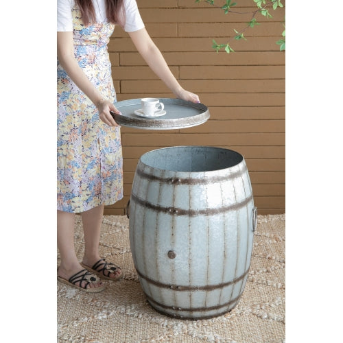 22.5x22.5x26" Drum Side Table