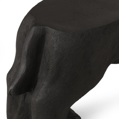 DOG BENCH, Outdoor Bench, Matte Black + Black, No Assembly Required