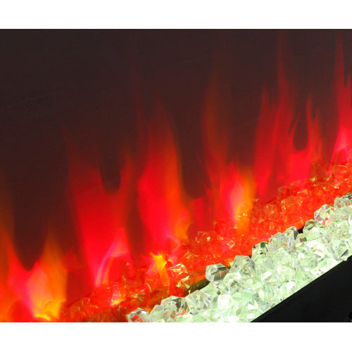 Smart 50" WiFi-Enabled Electric Fireplace Heater, Recessed in-Wall and Wall-Mounted